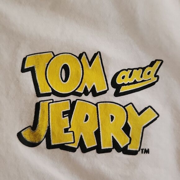 Tom and Jerry men's medium white short sleeve t-shirt TM TEC - Picture 3 of 4